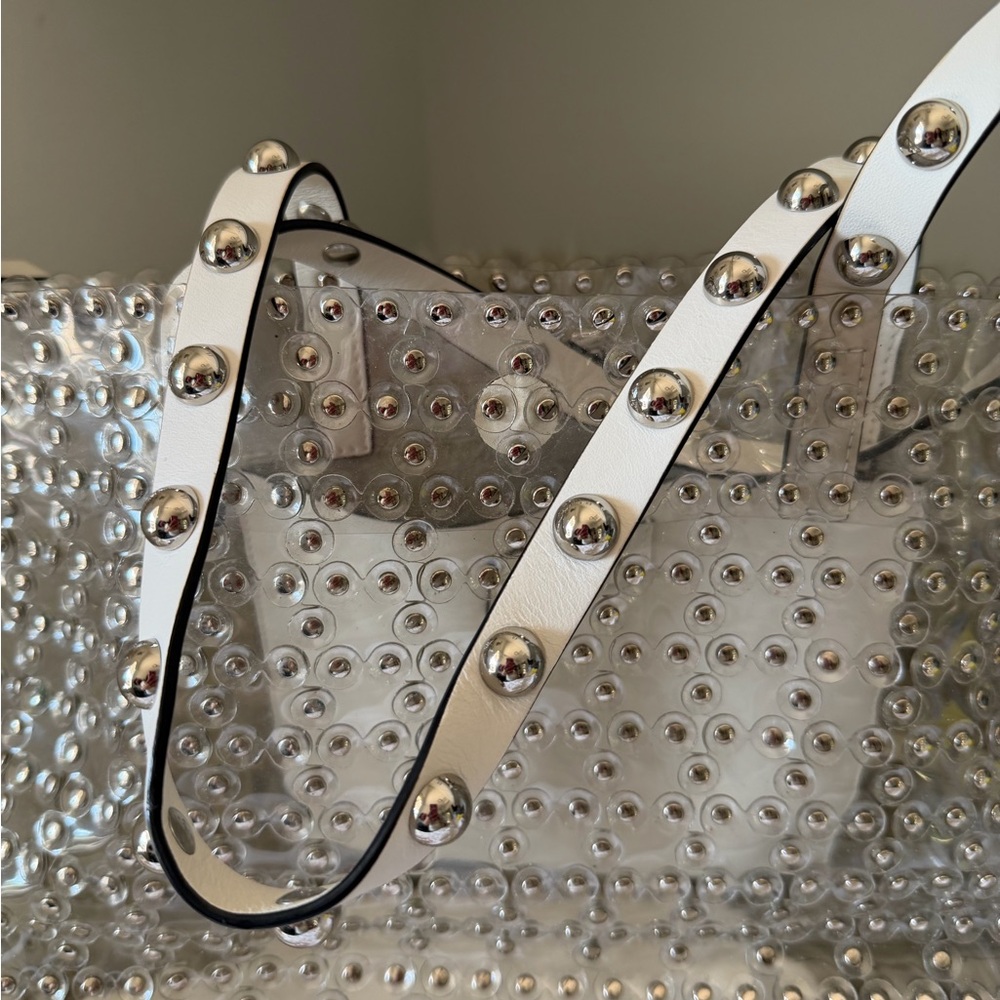 Valentino Studded Transparent Tote Bag - Picture 3 of 10